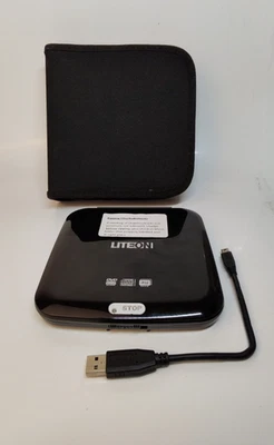 LITEON eTAU108 DVD/CD Rewritable External Drive With USB Cable - Image 1 of 4