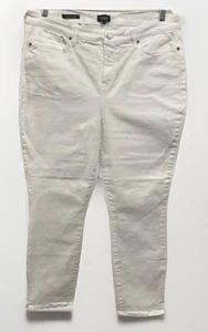 NYDJ Alina Legging Lift Tuck White Denim Stretch Jeans Women’s 16 Cropped 36x26 - Picture 1 of 11