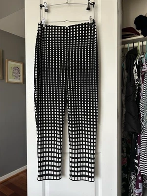 Pantalones elásticos al tobillo JOSEPH RIBKOFF #173824 blanco y negro talla 12 Foto 1 de 4