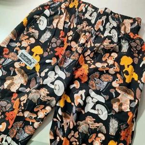 Vintage ChefWear Chef Pants Mushrooms Mens M Baggy Elastic Waist USA 90s NEW - Imagen 1 de 12