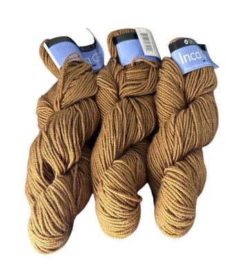 BERROCO Inca Oro Hilos Moreno #6404 3 madejas 80% Lana/20% Seda SUAVE Perú Foto 1 de 4