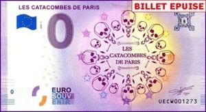 UECW / LES CATACOMBES DE PARIS / BILLET 0 € / NULL EURO-SCHEIN / 0 € 2020-7 - Picture 1 of 1