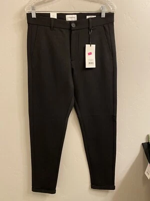 Lindbergh White Men’s Sz Small Black Superflex Slim Fit Crop Performance Pants - Image 1 of 4