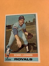 #334 Dennis Leonard Kansas City Royals￼ ￼￼ ￼￼￼￼￼ 1976 Topps  Baseball Cb22