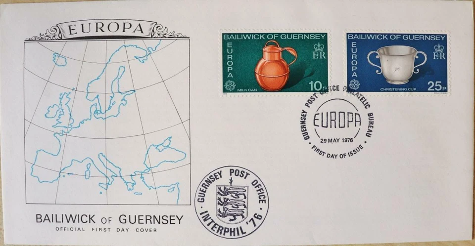 Estampillas de Guernsey: "Guernsey Crafts" - Cubierta del primer día 1976 Foto 1 de 1