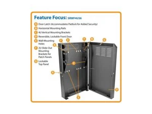 Tripp Lite SRWF4U36 4U Wall Mount Low Profile Rack Enclosure Cabinet 36" Deep - Picture 1 of 8