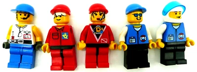 LEGO City Workers Mini Figures Lot Hollywood Grip Postman Diver Coast Guard - Image 1 of 4