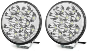 2 6" OFF ROAD 5.75" CLEAR LED 36W FLOOD UNIVERSAL DRIVING LAMPS FOG LIGHTS SET - Picture 1 of 3