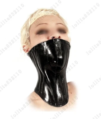 335 Latex Rubber Gummi Neck corset halskorsett lace up thick customized 0.7mm - Image 1 of 4