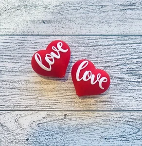 Cuentas focales de silicona 3D Love Heart para bolígrafo, llavero hágalo usted mismo - Imagen 1 de 2