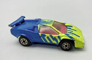 MATCHBOX Lamborghini Countach L P500S Blue/Yellow Vintage 1985 Toy Car - Picture 1 of 7