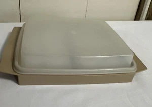 VTG Tupperware Brown Beige Deviled Egg Container With All Inserts! 723-2 - READ - Picture 1 of 24
