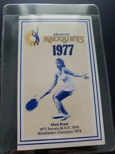 1977 Phoenix Racquets WTT World Team TENNIS Pocket Schedule Chris Evert EX/MINT - Bild 1 von 2