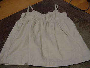 GAP, GIRL'S KHAKI COTTON LINED SPAGHETTI STRAP BEADED BLOUSE, SIZE XL 12 - Picture 1 of 7