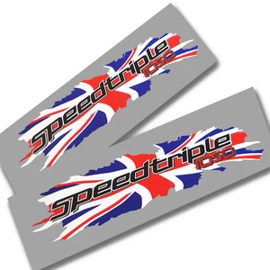 Union flag jack Speed triple 1050 graphics stickers x2 small FLAT - Picture 1 of 3