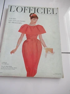 L'Officiel Magazine April 1957 HUGE OVERSIZED over 225p DIOR Chanel CARDIN NMINT - Imagen 1 de 21