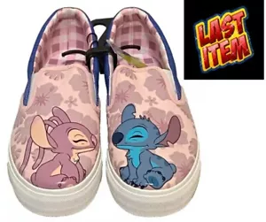 Women's size 8.5 Disney Stitch Low Top Slip-on Sneaker color pink blue new - Picture 1 of 13