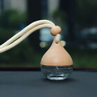 5ml Empty Pendant Auto Perfume Frosted Mini Perfume Bottles Wood Lid Frosted