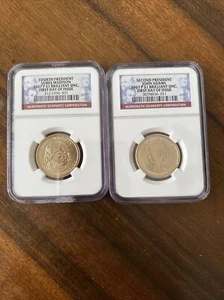2007 P $1 2nd President John Adams & 4th President James Madison- 2 Coins BU - Picture 1 of 2