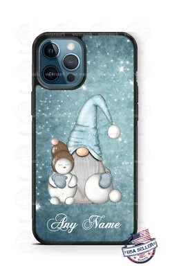 Gnome Making Snowman Cute Design Phone Case For iPhone 12 Samsung A21 LG Google - Image 1 of 4