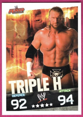 2009 TOPPS WWE SLAM ATTAX [EVOLUTION] WRESTLING TCG CARD - TRIPLE H [RAW] - Image 1 of 2