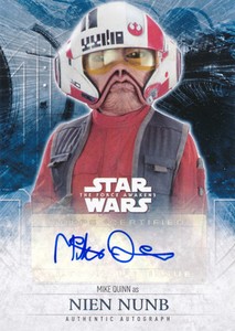 Topps Star Wars The Force Awakens Series 2 Mike Quinn Autograph Auto (A)