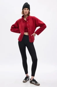 GAPFIT GAP FIT Arctic Fleece Snap-Front Boxy Crop Jacket XL TALL Sled Red $98 - Picture 1 of 10