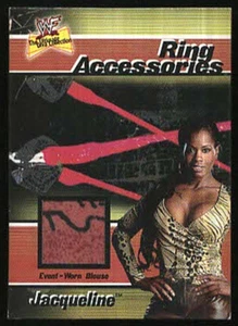 2001 Fleer WWF JACQUELINE "RING ACCESSORIES" Event-Worn Blouse Relic Insert Card - Picture 1 of 2