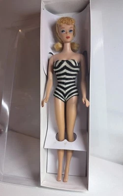 Vintage Mattel’s Barbie 1960’s #4Blonde Ponytail With Case And Swimsuit - Image 1 of 4