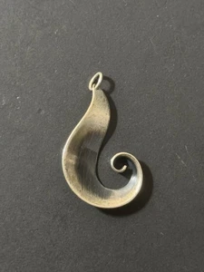 Vintage ORB Otto Robert Bade Sterling Silver Swirl Pendant - Picture 1 of 11