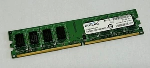 2GB Crucial CT25664AA800.S16F PC2-6400U 800MHz DDR2 Computer Memory - Picture 1 of 3