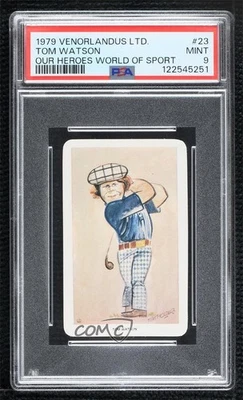 1979 Venorlandus World of Sport Our Heroes Flik-Cards Tom Watson #23 PSA 9 MINT - Image 1 of 2