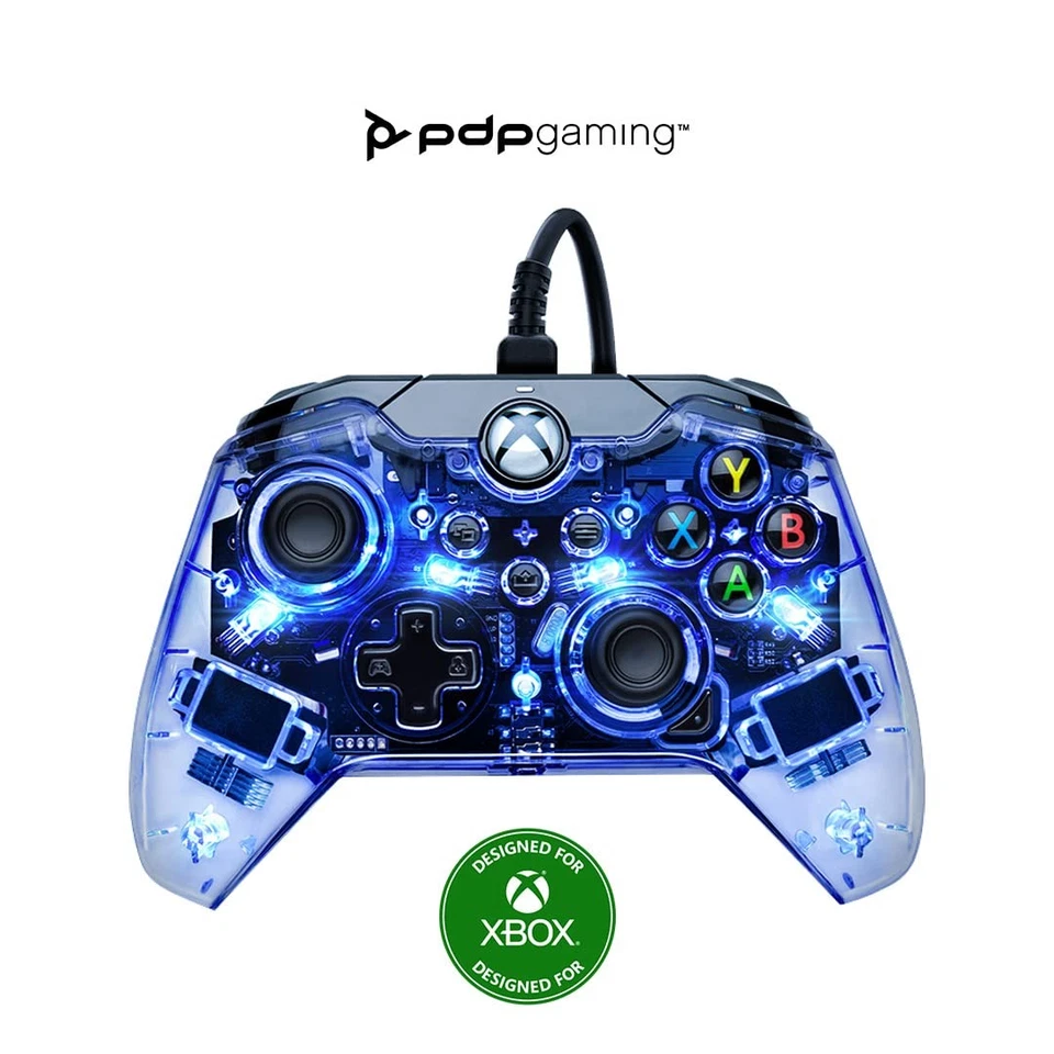 PDP Afterglow LED Wired Game Controller - RGB Hue Color Lights - USB Connector - - Image 1 of 4