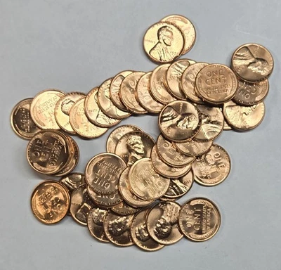 1956 D Lincoln Wheat Penny Roll Red GemBU Cent Brilliant Uncirculated Coin #A346 - Image 1 of 4