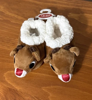 Botines Rudolph El Reno Nariz Roja Rudolph Niño Pequeño Talla 12-24 Meses Foto 1 de 4