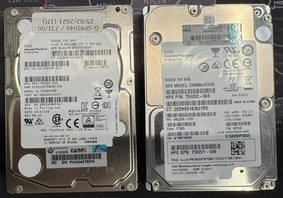 2 HPE Hard Drive 600GB 15K SAS EH0600 - Immagine 1 di 3