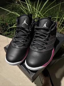 NIB JORDAN Velocity GG 706467-018 SIZE 6Y Black White Fuchsia Flash - Picture 1 of 9