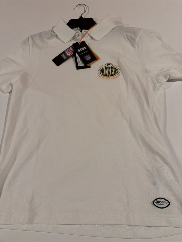 Polo Hugo Boss BOSS X NFL Green Bay Packers Punter para hombre talla M algodón blanco nuevo con etiquetas Foto 1 de 4