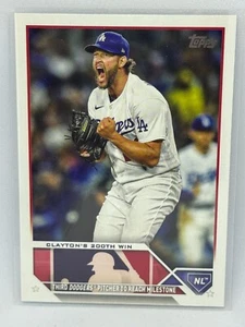 Clayton Kershaw Season Highlights 2023 Topps Update Series Baseball No. US202 - Picture 1 of 2