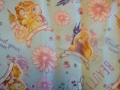 Princesas Disney en tela de algodón azul claro una funda de almohada artesanal estándar Foto 1 de 4