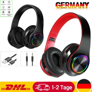 Funkkopfhörer Stereo On Ear Kabellos Kopfhörer Bluetooth 5.0 für Phone PC TV MP3 - Bild 1 von 19