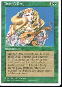 MAGIC THE GATHERING 4TH EDITION GREEN TITANIA'S SONG - Picture 1 of 1