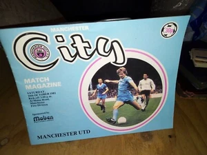 Manchester City Vs Manchester United - Sat 10th October 1981 Programme. - Picture 1 of 3