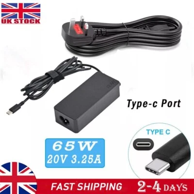 65W TYPE-C USB-C Laptop Power Adapter Charger For Lenovo Acer HP Apple Sony ASUS - Image 1 of 4