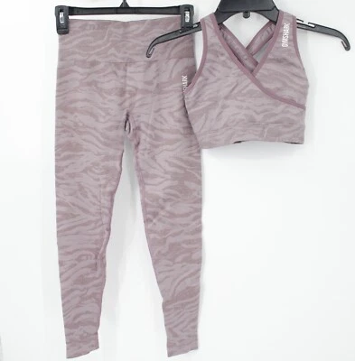 Gymshark Sports Bra Leggings Set Womens XS/S Adapt Seamless Camo gym workout run - Image 1 of 4