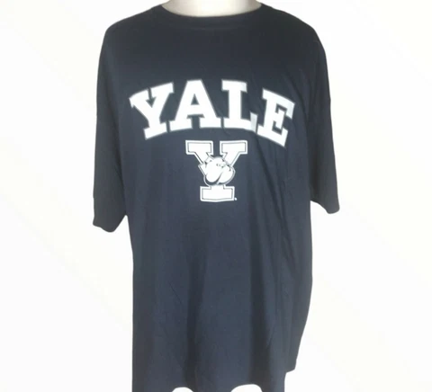 NWT Champion Yale University Bulldogs T-Shirt Blue Men’s Size XXL White Logo Cover