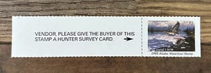 WTDstamps - 1993 ALASKA - State Duck Stamp - Mint OG NH **HUNTER TYPE** - Picture 1 of 2