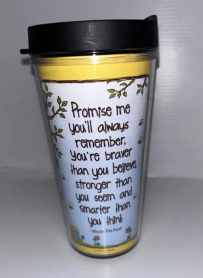 Taza vaso Winnie Pooh eres más valiente de lo que crees, más fuerte que tú... Foto 1 de 4