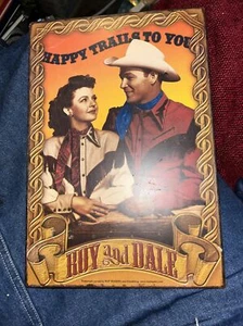 RARE Roy Rogers and Dale Evens-Happy Trails To You-Color Metal Sign 10 X7” - Picture 1 of 4