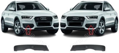 NEW FOR AUDI Q3 2011 - 2015 FRONT LOWER BUMPER FOG LIGHT GRILLE UPPER PART PAIR - Image 1 of 4